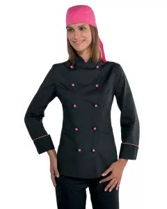Giacca Lady Chef bottoni antipanico manica lunga