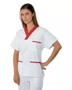 Casacca unisex collo a v con profilo largo
