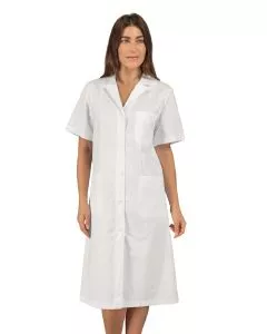 Camice medico Vichy mezza manica