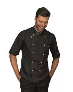Giacca cuoco mezza manica California slim antimacchia