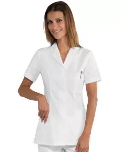 Casacca donna Coimbra slim poliestere cotone mezza manica