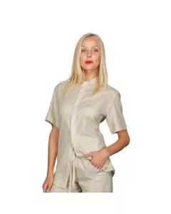 Camicia Detroit unisex in lino mezza manica