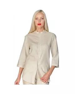 Camicia Detroit unisex in lino manica 3/4