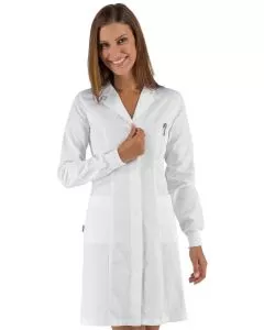 Camice donna Valencia Slim cotone satin polsi in maglia
