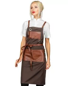 Grembiule unisex Bristol con inserti in ecopelle