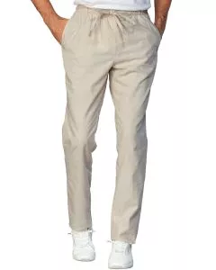Pantalone Slim Zip unisex in Lino