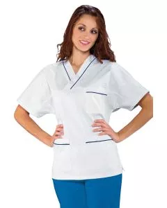 Casacca unisex collo a v con profilo colorato Isacco