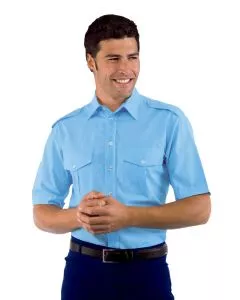 Camicia uomo pilota mezza manica