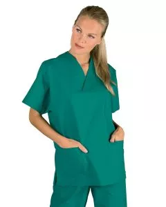 Casacca collo a v unisex 100% cotone