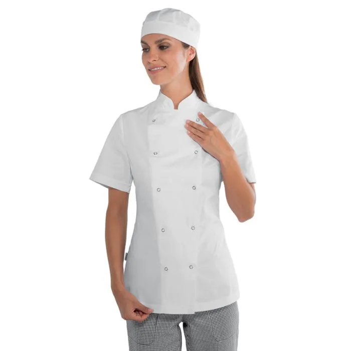 Giacca cuoco Lady Chef m/m bottoni a pressione