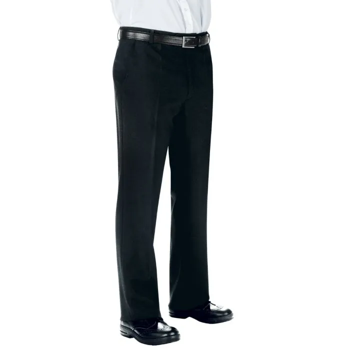 Pantaloni senza pinces fresco lana slim
