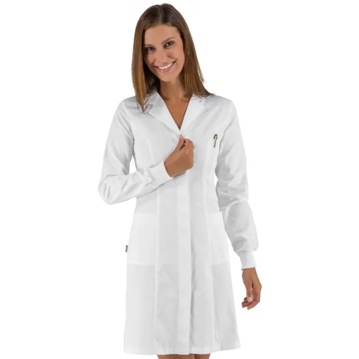 Camice donna Valencia Slim cotone satin polsi in maglia