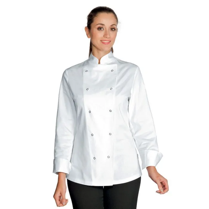 Giacca cuoco Lady Chef bottoni a pressione
