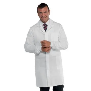 Camice medico uomo con polsi in maglia