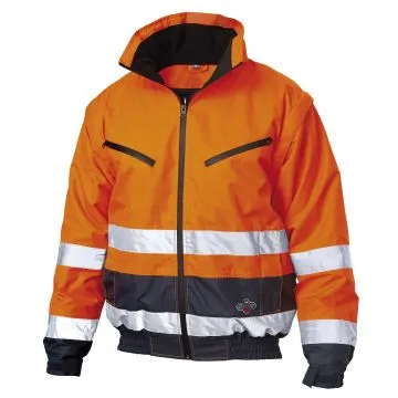 Bomber alta visibilità bicolore con gilet in pile arancio