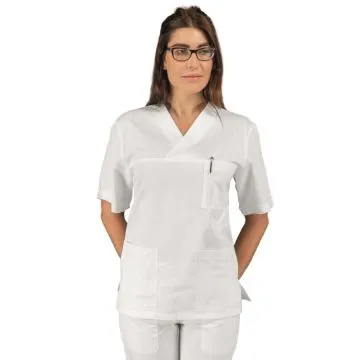 Casacca collo a v mezza manica