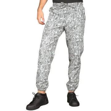Pantaloni fantasia 100% cotone con elastico caviglia