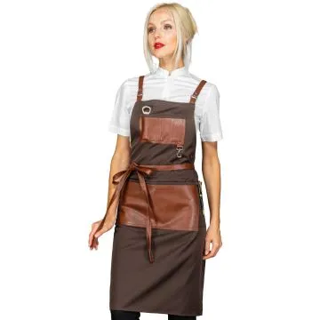 Grembiule unisex Bristol con inserti in ecopelle