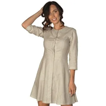 Abitino donna Salonicco manica 3/4 in lino