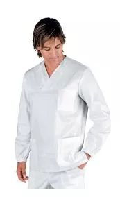 Casacca unisex collo a v manica lunga