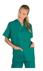 Casacca collo a v unisex 100% cotone